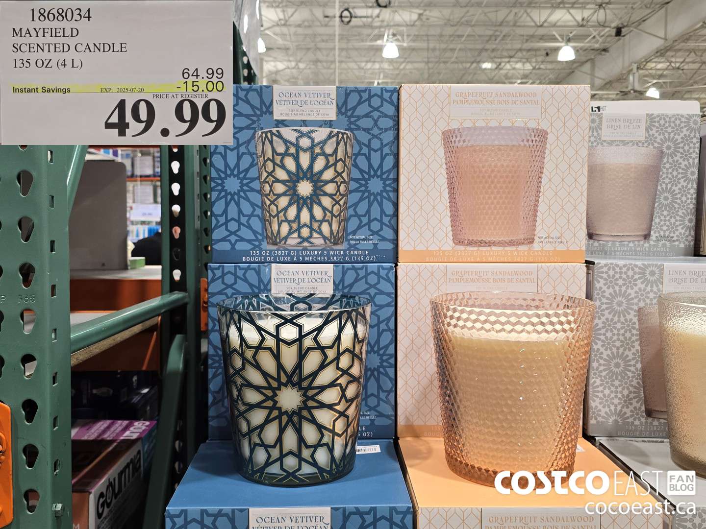 1868034 MAYFIELD SCENTED CANDLE 135 OZ (4L) ($15.00 INSTANT SAVINGS EXPIRES ON 2025-07-20) $49.99