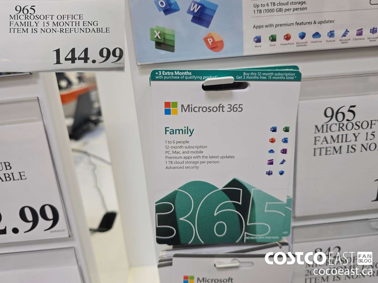 965 MICROSOFT OFFICE FAMILY 15 MONTH ENG ITEM IS NON-REFUNDABLE $144.99