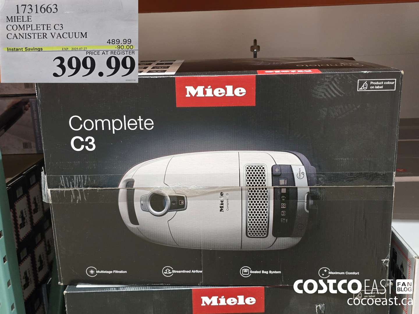 1731663 MIELE COMPLETE C3 CANISTER VACUUM ($90.00 INSTANT SAVINGS EXPIRES ON 2025-07-27) $399.99