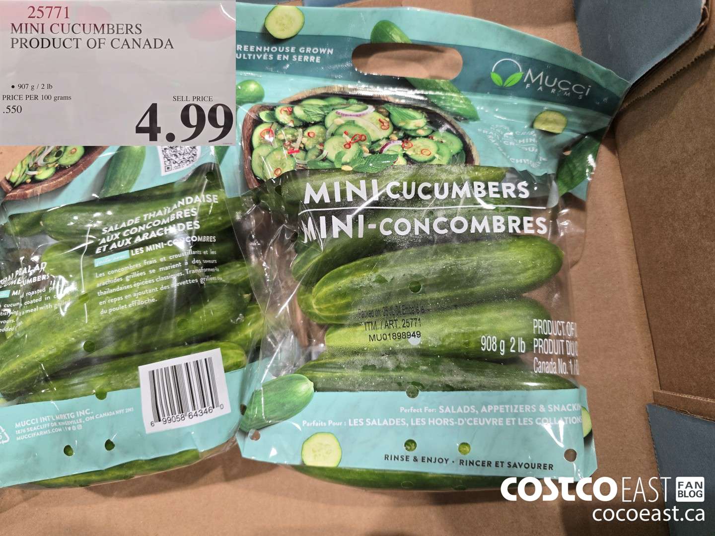 25771 MINI CUCUMBERS PRODUCT OF CANADA $4.99