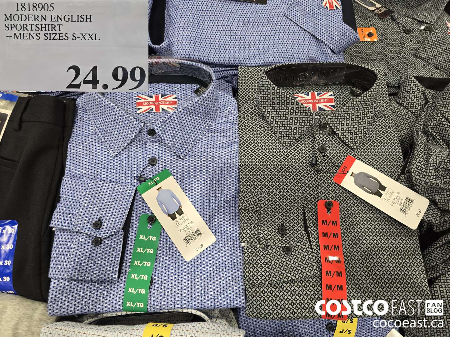 1818905 MODERN ENGLISH SPORTSHIRT +MENS SIZES S-XXL $24.99