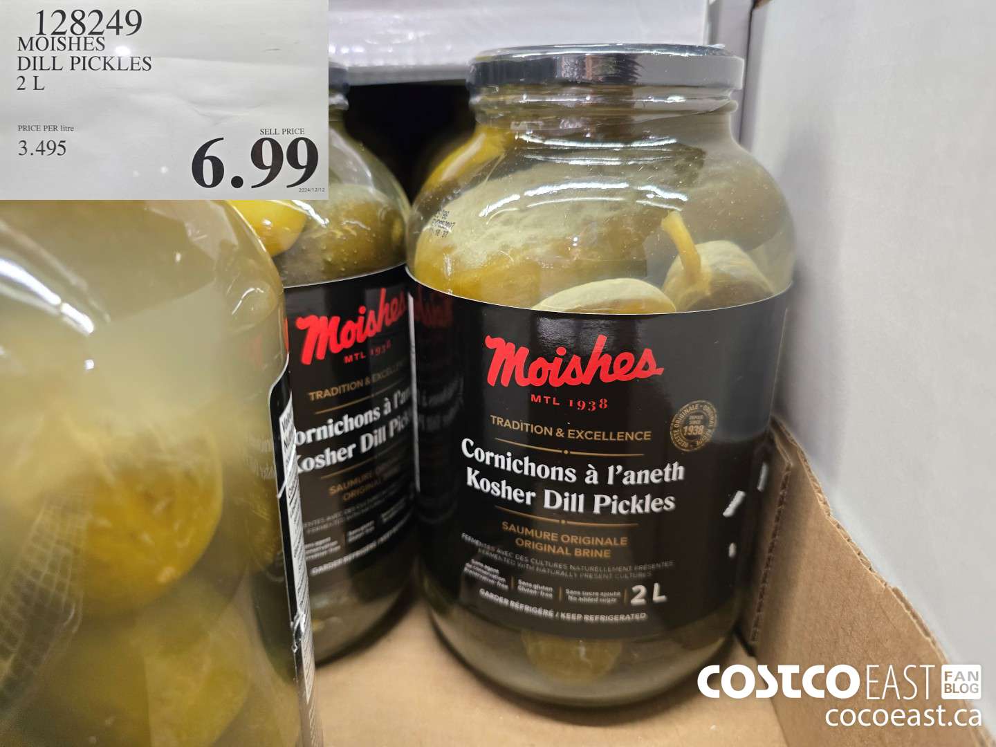 128249 MOISHES DILL PICKLES 2 L $6.99