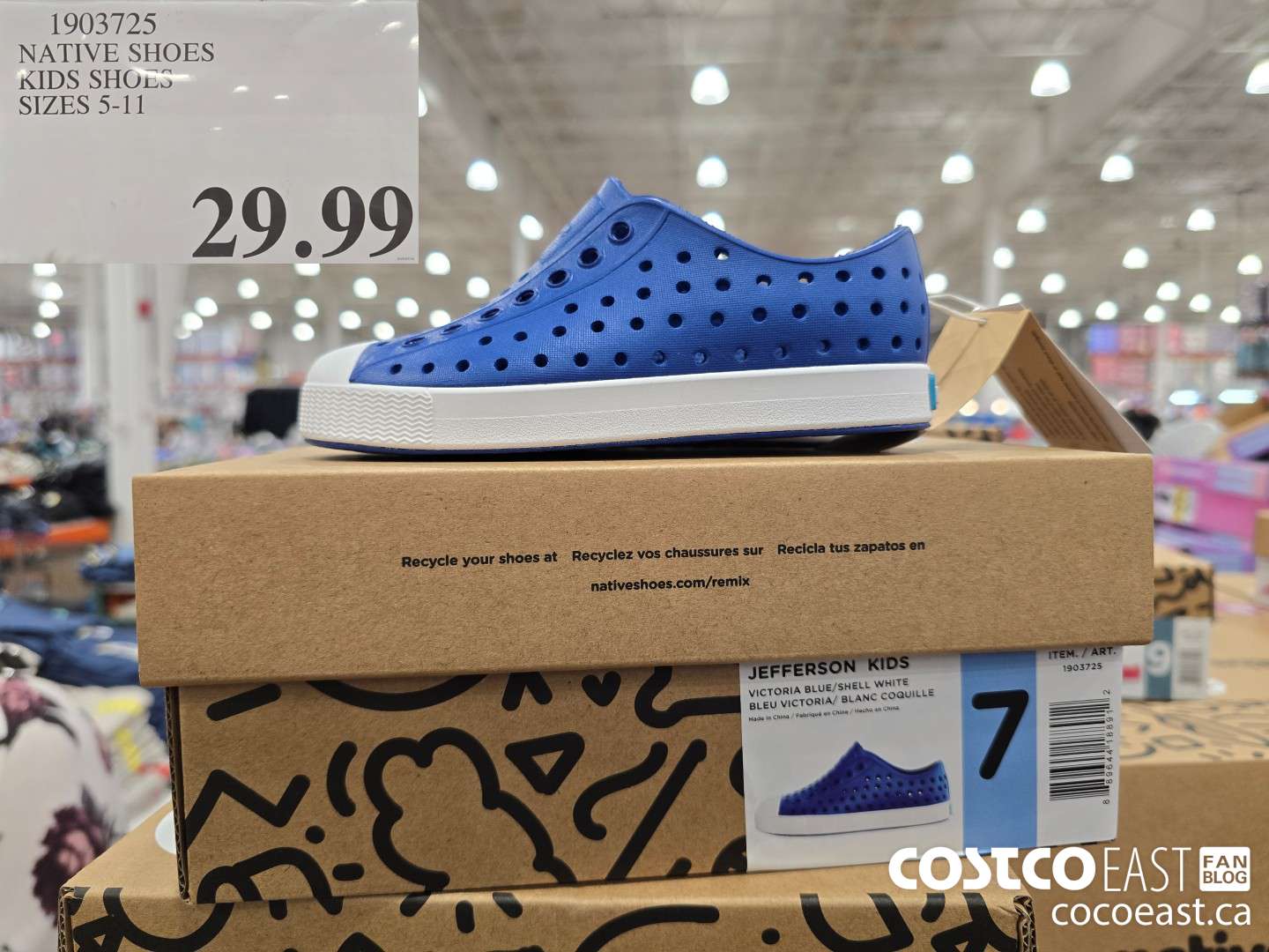 1903725 NATIVE SHOES KIDS SHOES SIZES 5-11 $29.99