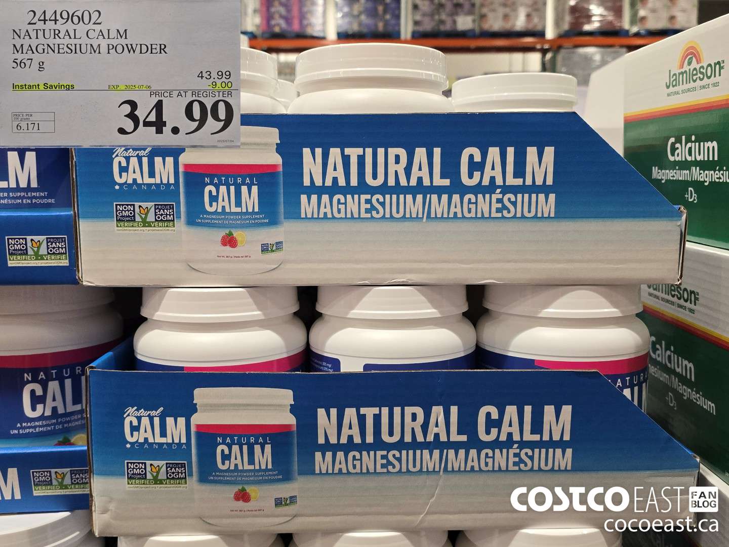 2449602 NATURAL CALM MAGNESIUM POWDER 567 G ($9.00 INSTANT SAVINGS EXPIRES ON 2025-07-06) $34.99