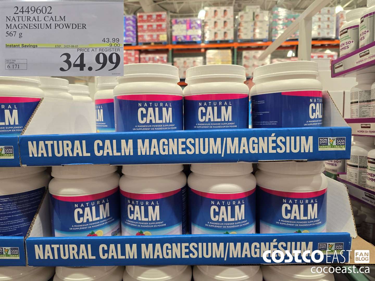 2449602 NATURAL CALM MAGNESIUM POWDER 567 G ($9.00 INSTANT SAVINGS EXPIRES ON 2025-08-03) $34.99