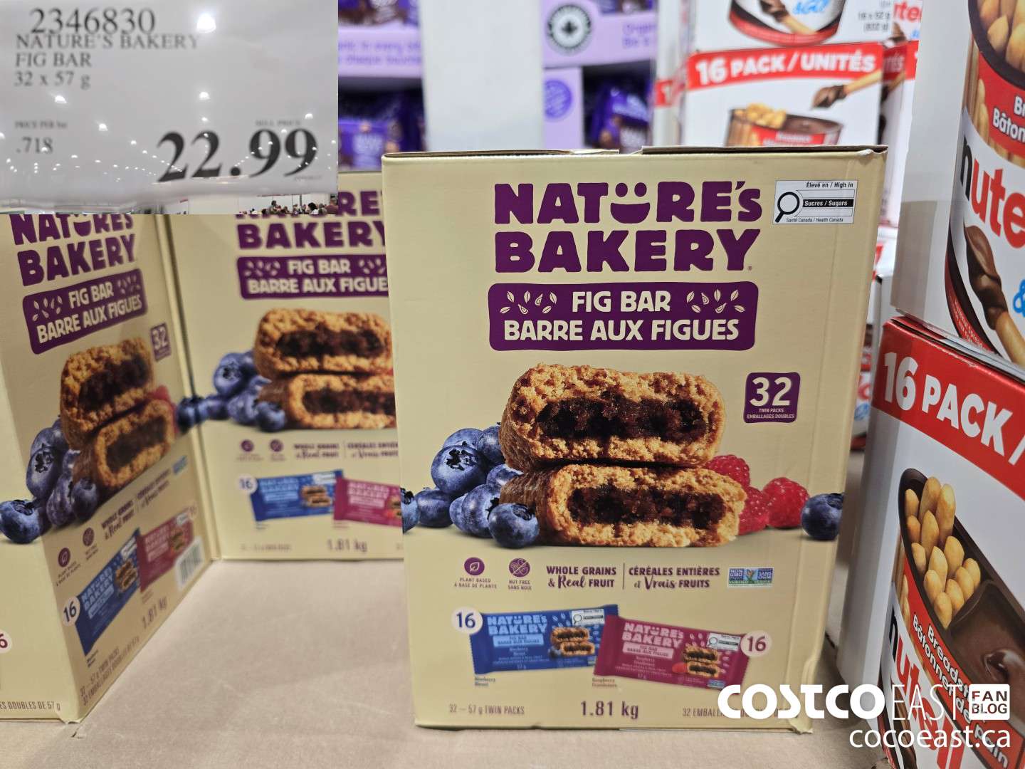 2346830 NATURE'S BAKERY FIG BAR 32 X 57 G $22.99