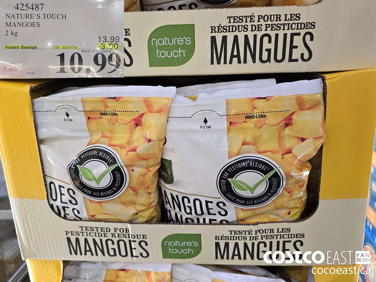 425487 NATURE'S TOUCH MANGOES 2 kg ($3.00 INSTANT SAVINGS EXPIRES ON 2025-07-06) $10.99