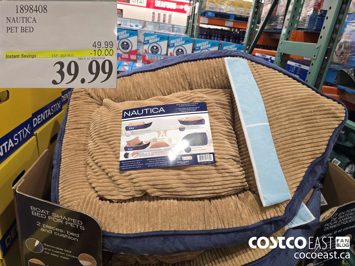 1898408 NAUTICA PET BED ($10.00 INSTANT SAVINGS EXPIRES ON 2025-08-03) $39.99
