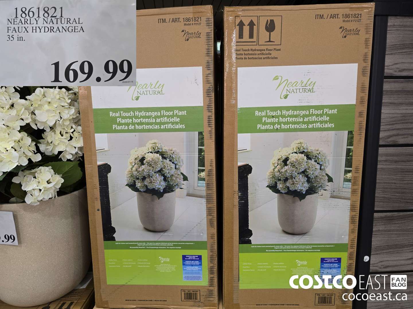 1861821 NEARLY NATURAL FAUX HYDRANGEA 3 IN $169.99