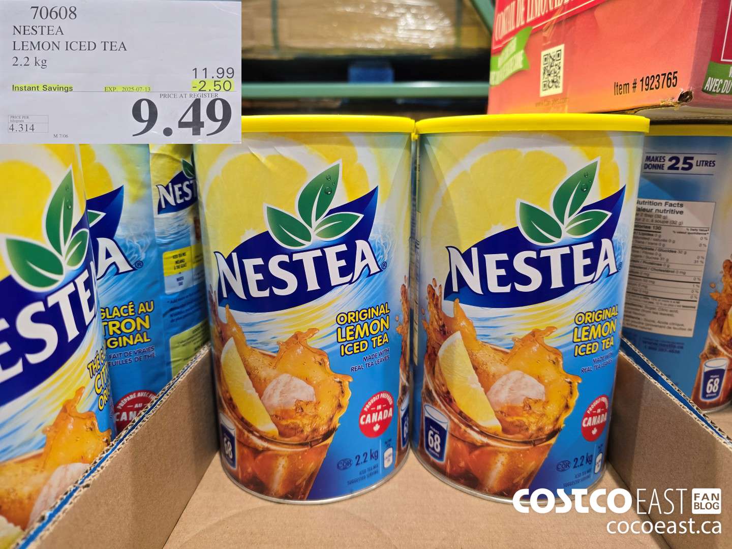 70608 NESTEA LEMON ICED TEA 2.2 KG ($2.50 INSTANT SAVINGS EXPIRES ON 2025-07-13) $9.49