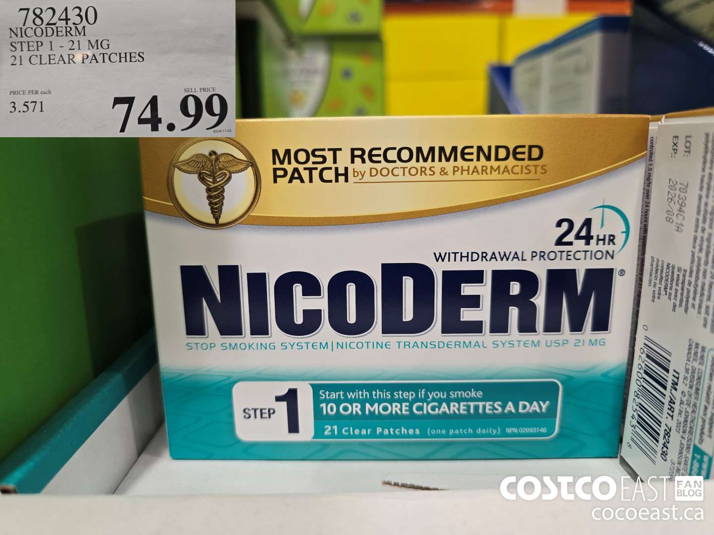 782430 NICODERM STEP 1-21 MG 21 CLEAT PATCHES $74.99
