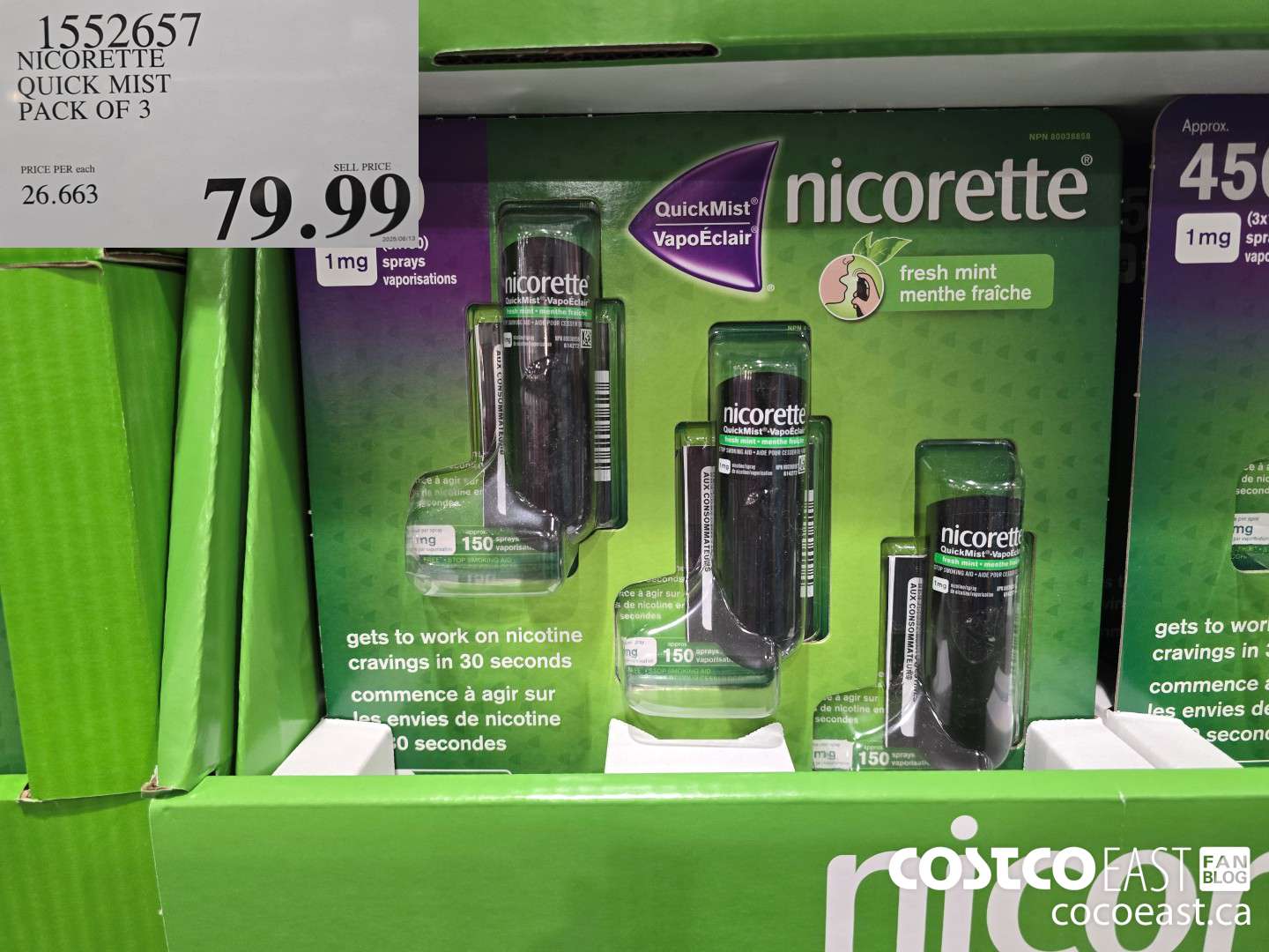 1552657 NICORETTE QUICK MIST PACK OF 3 $79.99