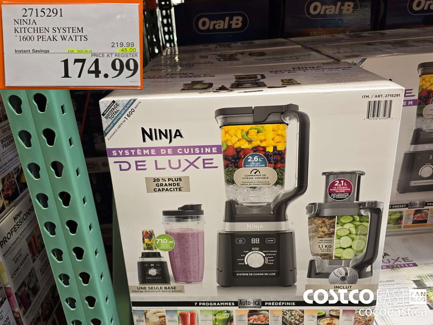 2715291 NINJA ~ KITCHEN SYSTEM 1600 PEAK WATTS ($45.00 INSTANT SAVINGS EXPIRES ON 2025-08-03) $174.99