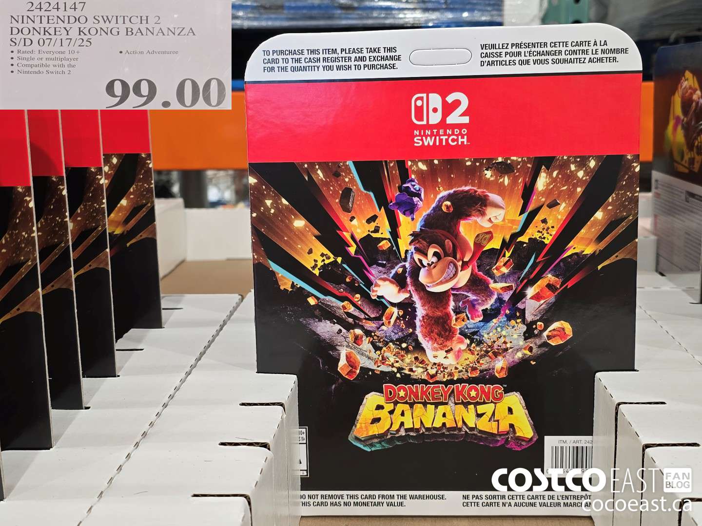 2424147 NINTENDO SWITCH 2 DONKEY KONG BANANZA S/D 07/17/25 $99.00