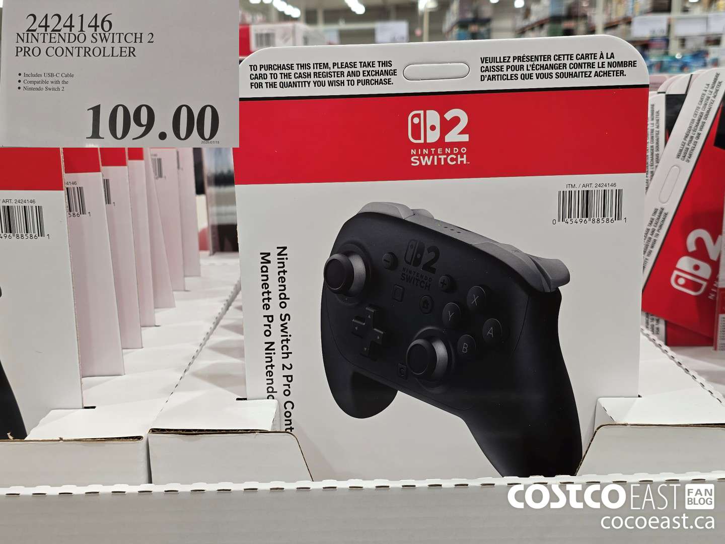 2424146 NINTENDO SWITCH 2 PRO CONTROLLER $109.00