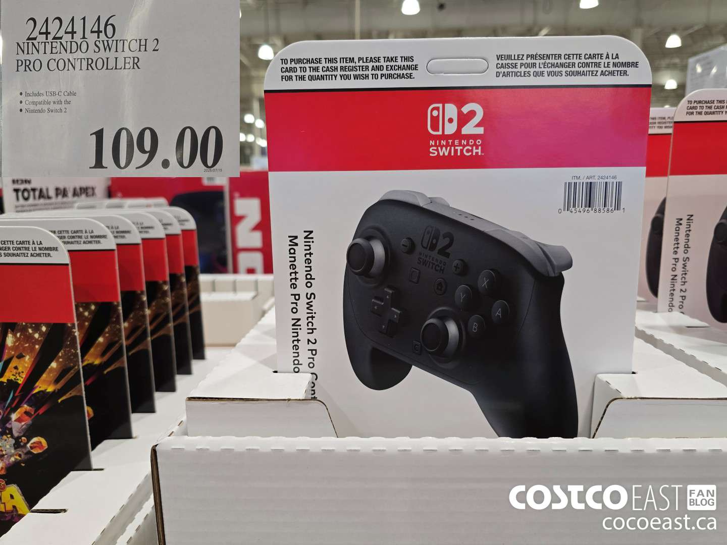 2424146 NINTENDO SWITCH 2 PRO CONTROLLER $109.00