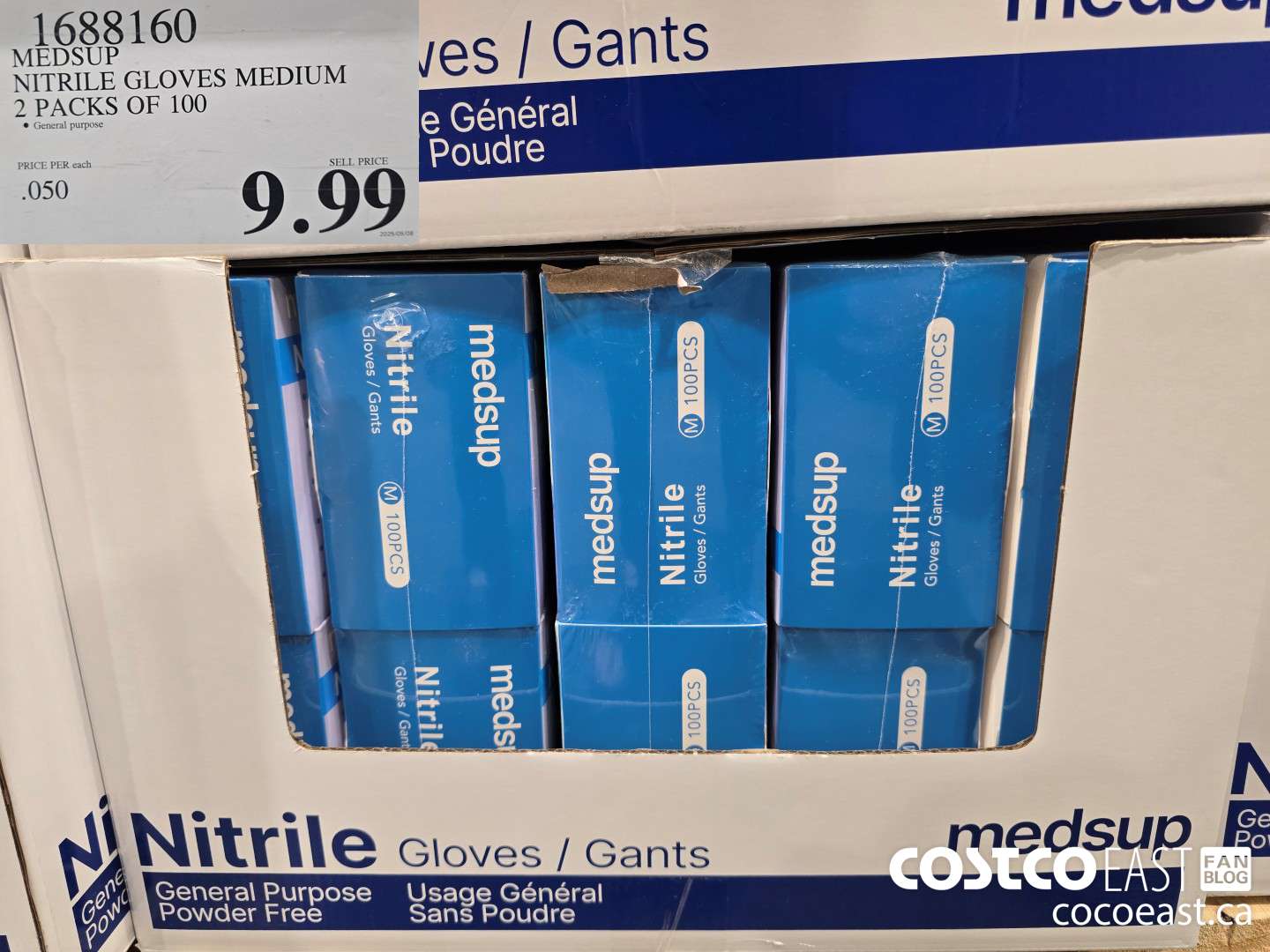 1688160 NITRILE GLOVES MEDIUM 2 PACKS OF 100 $9.99