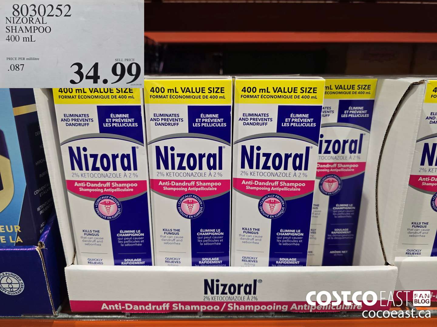 8030252 NIZORAL SHAMPOO 400 ML $34.99