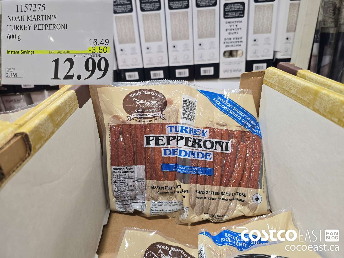 1157275 NOAH MARTIN'S TURKEY PEPPERONI 600 g ($3.50 INSTANT SAVINGS EXPIRES ON 2025-08-03) $12.99