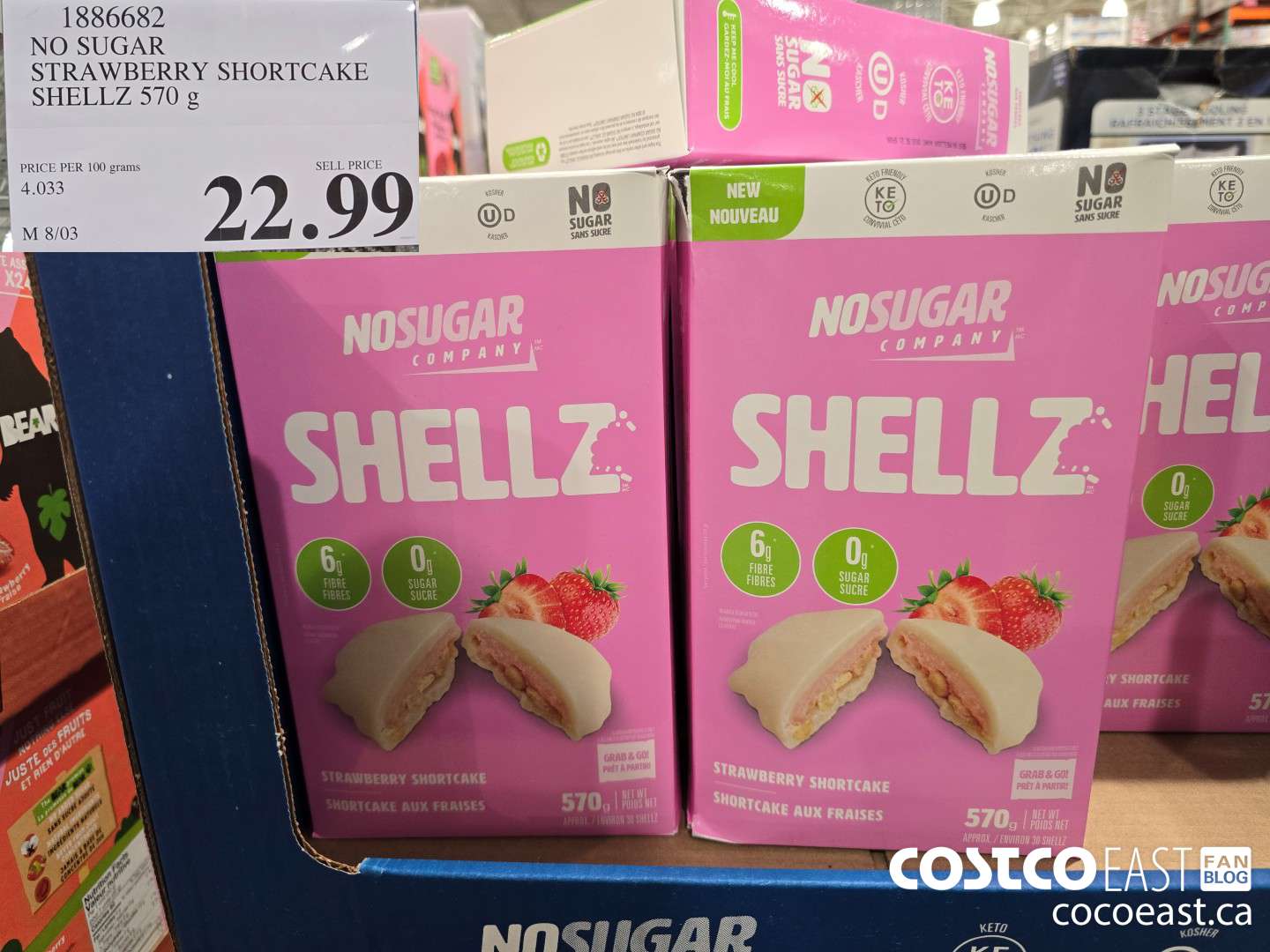 1886682 NO SUGAR STRAWBERRY SHORTCAKE SHELLZ 570 G $22.99