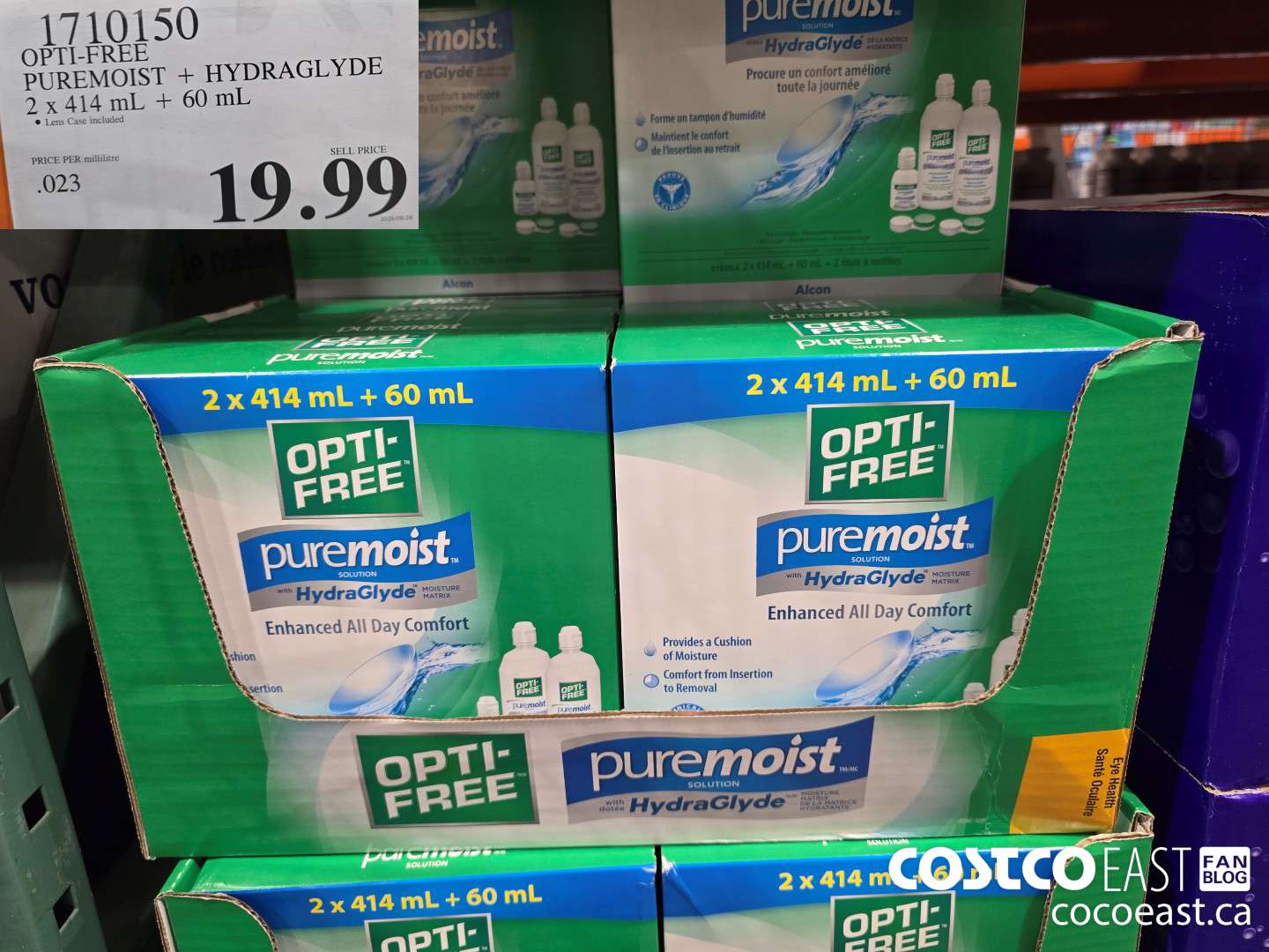 1710150 OPTI-FREE PUREMOIST + HYPERGLIDE 2 X 414 + 60 ml $19.99