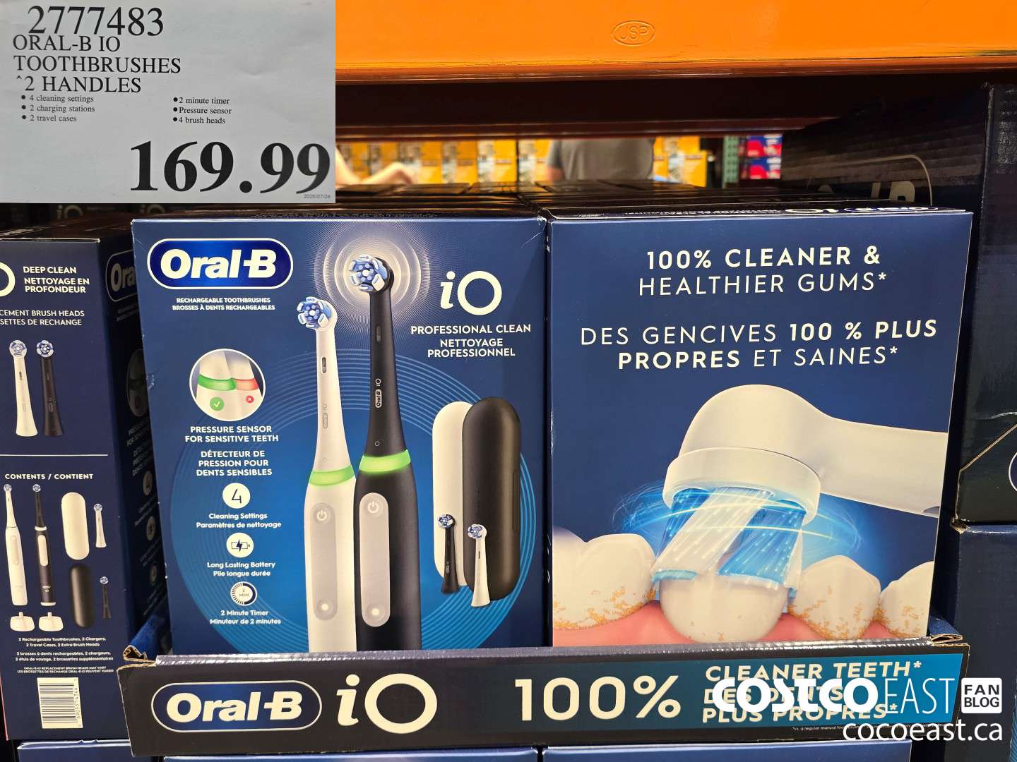 2777483 ORAL-B IO TOOTHBRUSHES 2 HANDLES $169.99