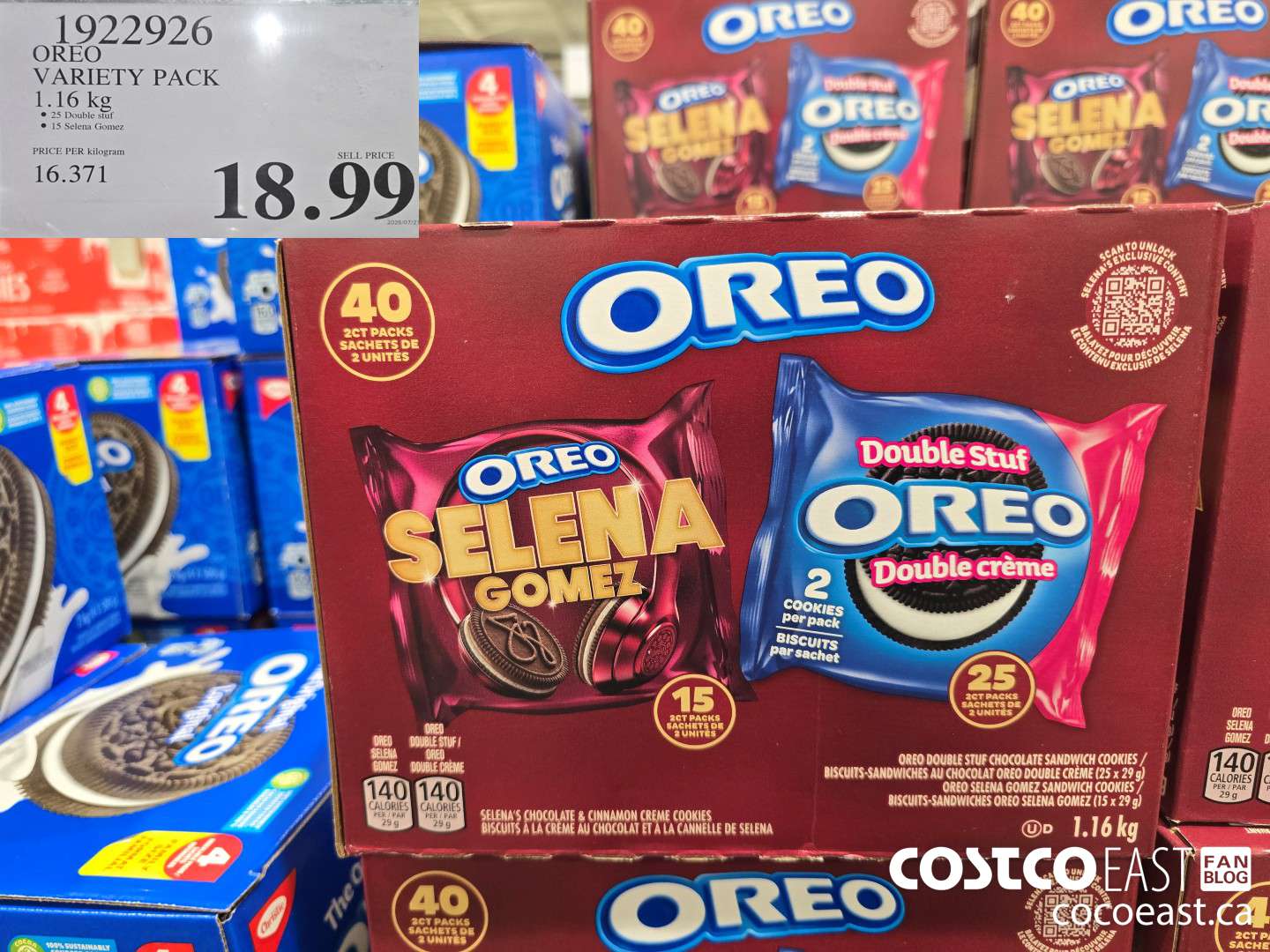 1922926 OREO VARIETY PACK 1.16 KG $18.99