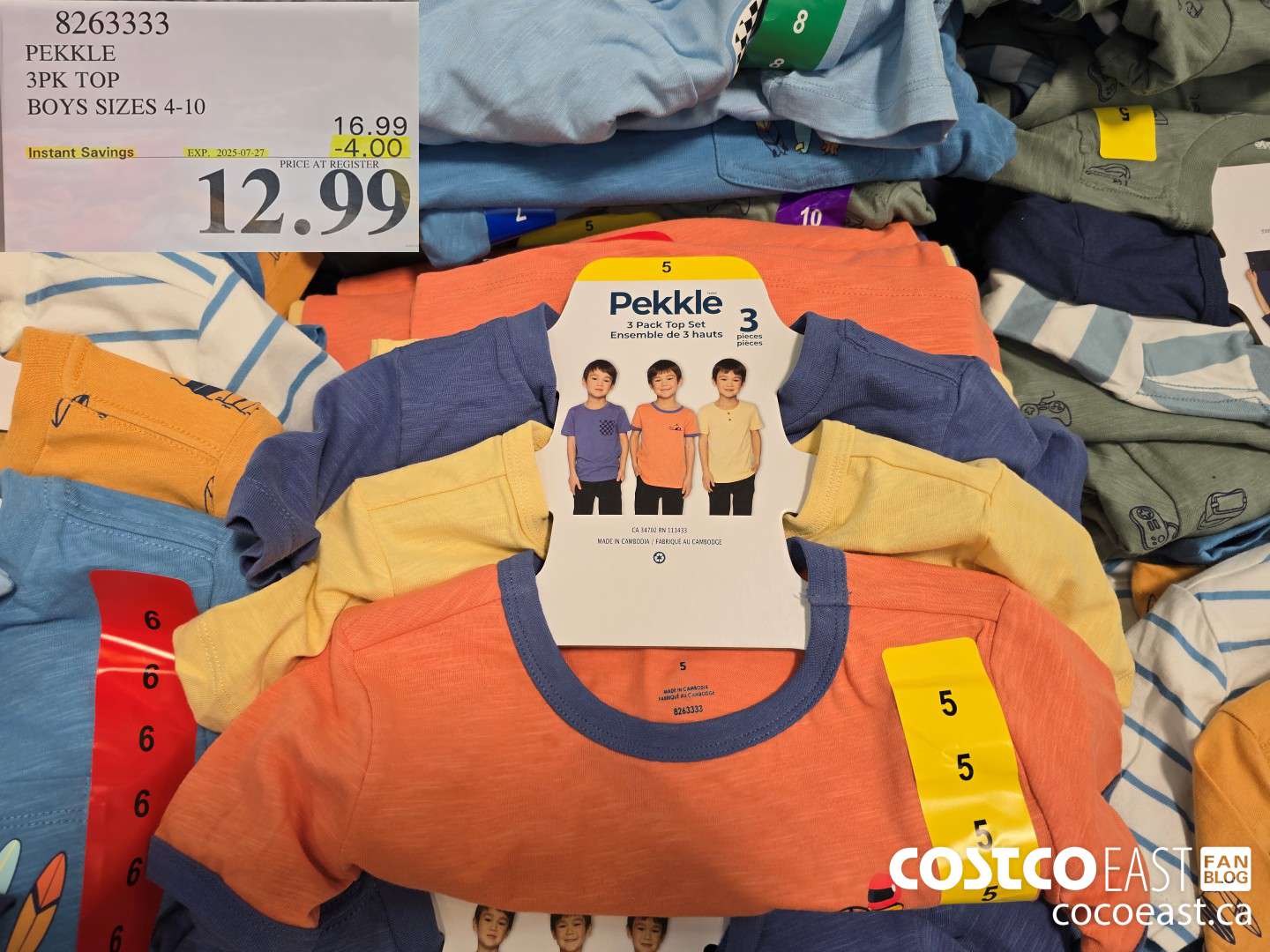 8263333 PEKKLE 3PK TOP BOYS SIZES 4-10 ($4.00 INSTANT SAVINGS EXPIRES ON 2025-07-27) $12.99