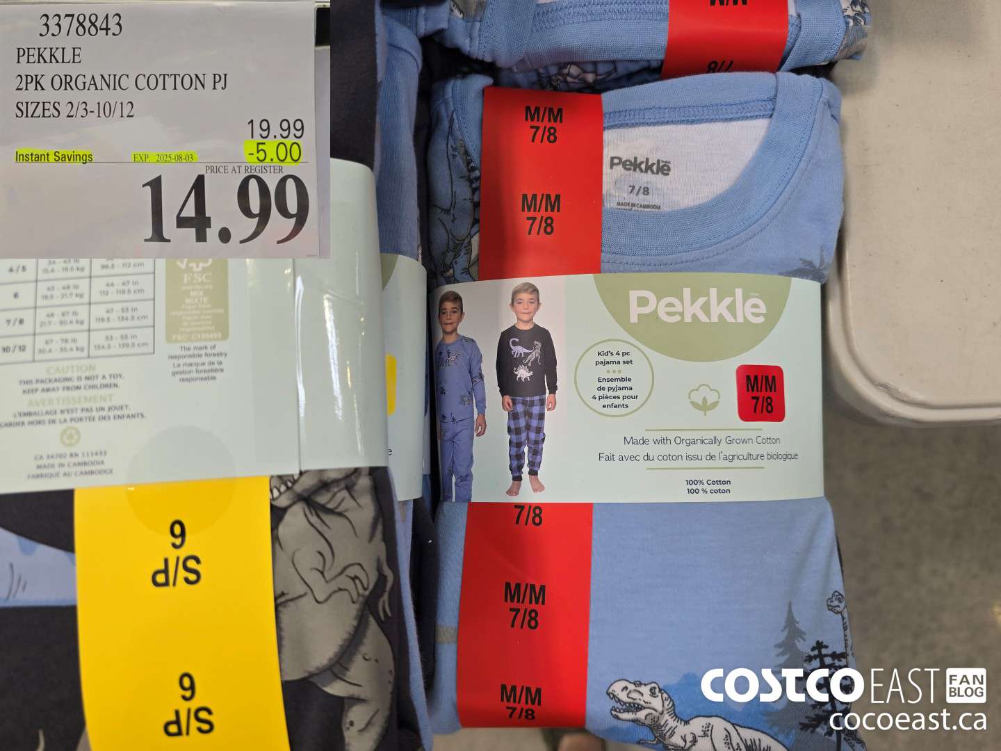 3378843 PEKKLE 4PC ORGANIC COTTON PJ SIZES 2/3-10/12 ($5.00 INSTANT SAVINGS EXPIRES ON 2025-08-03) $14.99