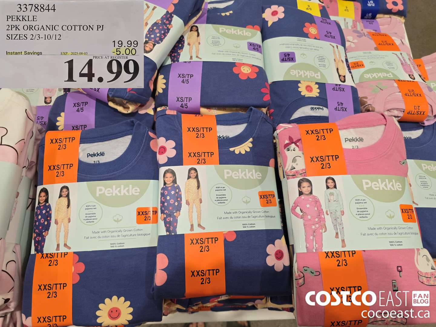 3378844 PEKKLE 4PC ORGANIC COTTON PJ SIZES 2/3-10/12 ($5.00 INSTANT SAVINGS EXPIRES ON 2025-08-03) $14.99