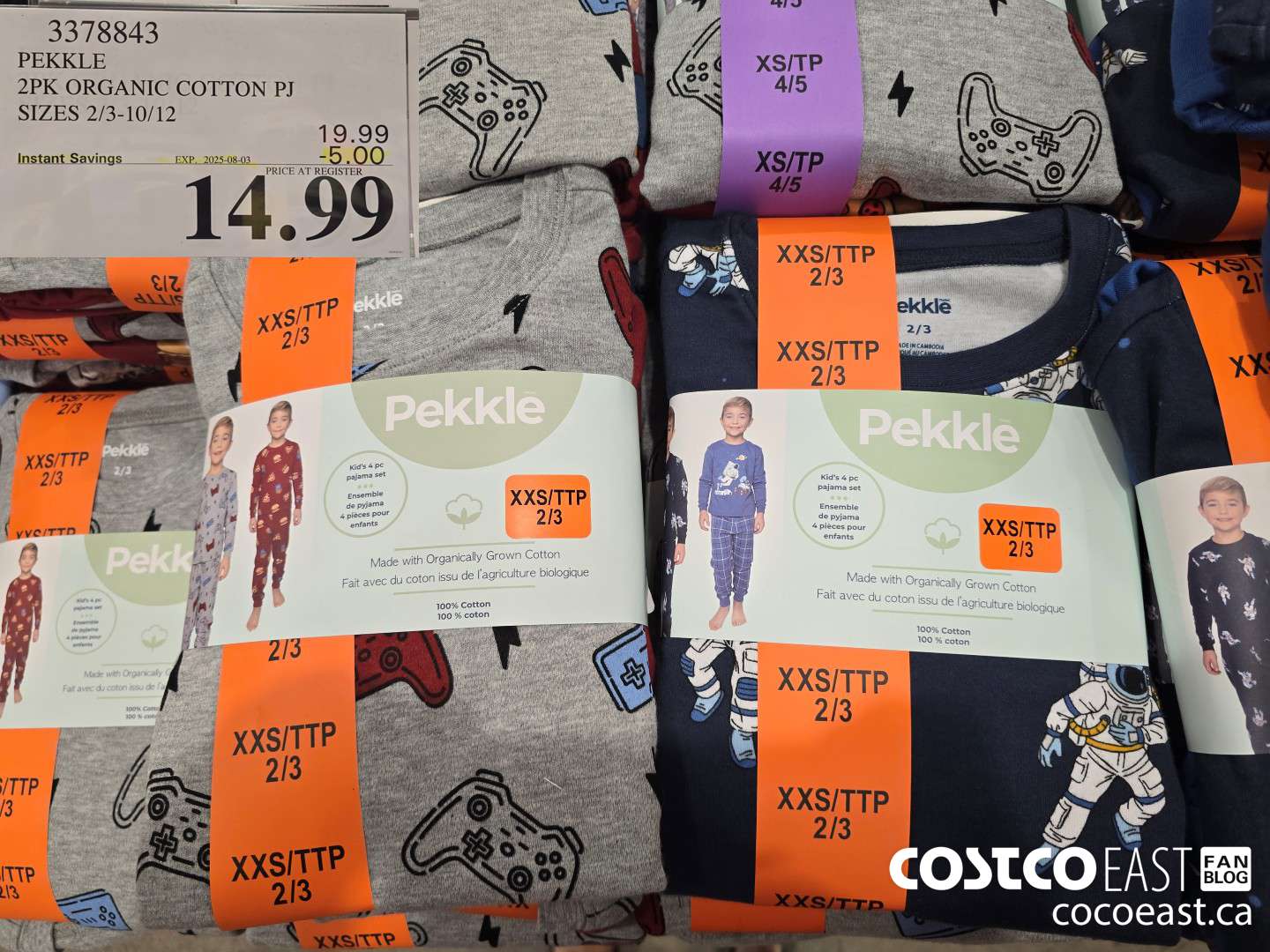 3378843 PEKKLE 4PC ORGANIC COTTON PJ SIZES 2/3-10/12 ($5.00 INSTANT SAVINGS EXPIRES ON 2025-08-03) $14.99