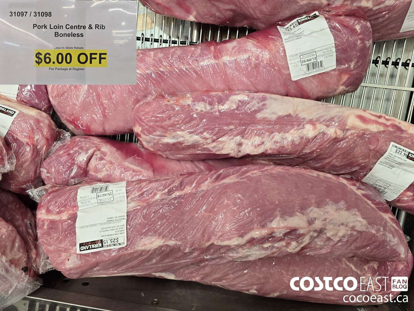 31097 PORK LOIN CENTRE & RIB BONELESS ($6.00 INSTANT SAVINGS)