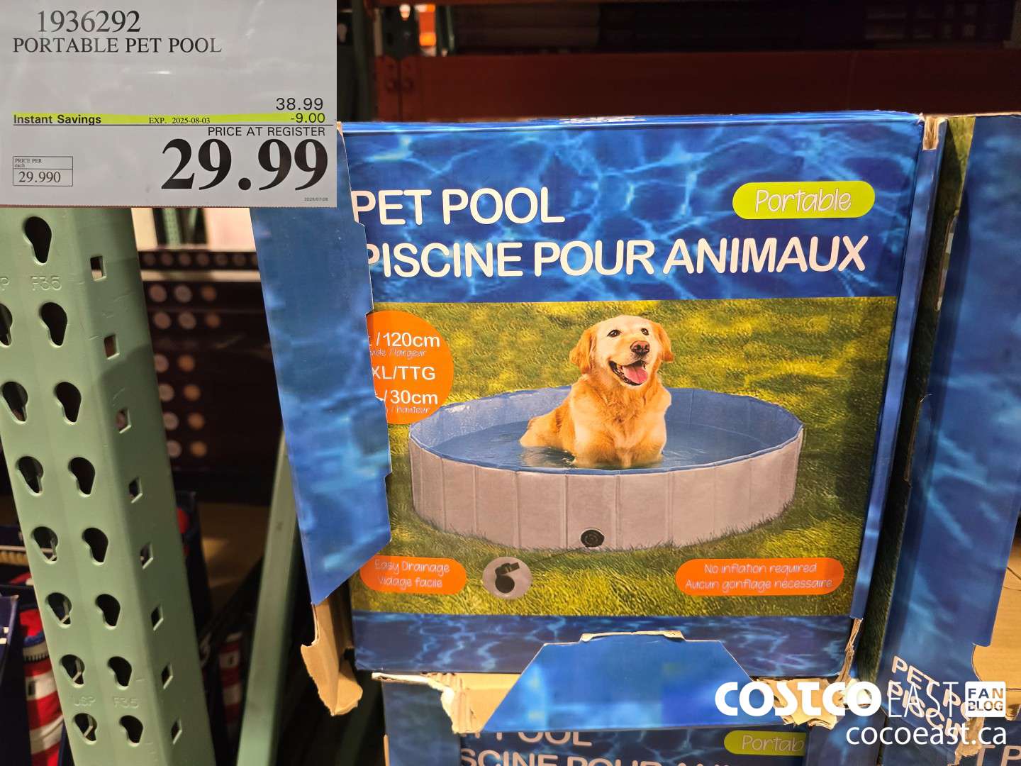 1936292 PORTABLE PET POOL ($9.00 INSTANT SAVINGS EXPIRES ON 2025-08-03) $29.99