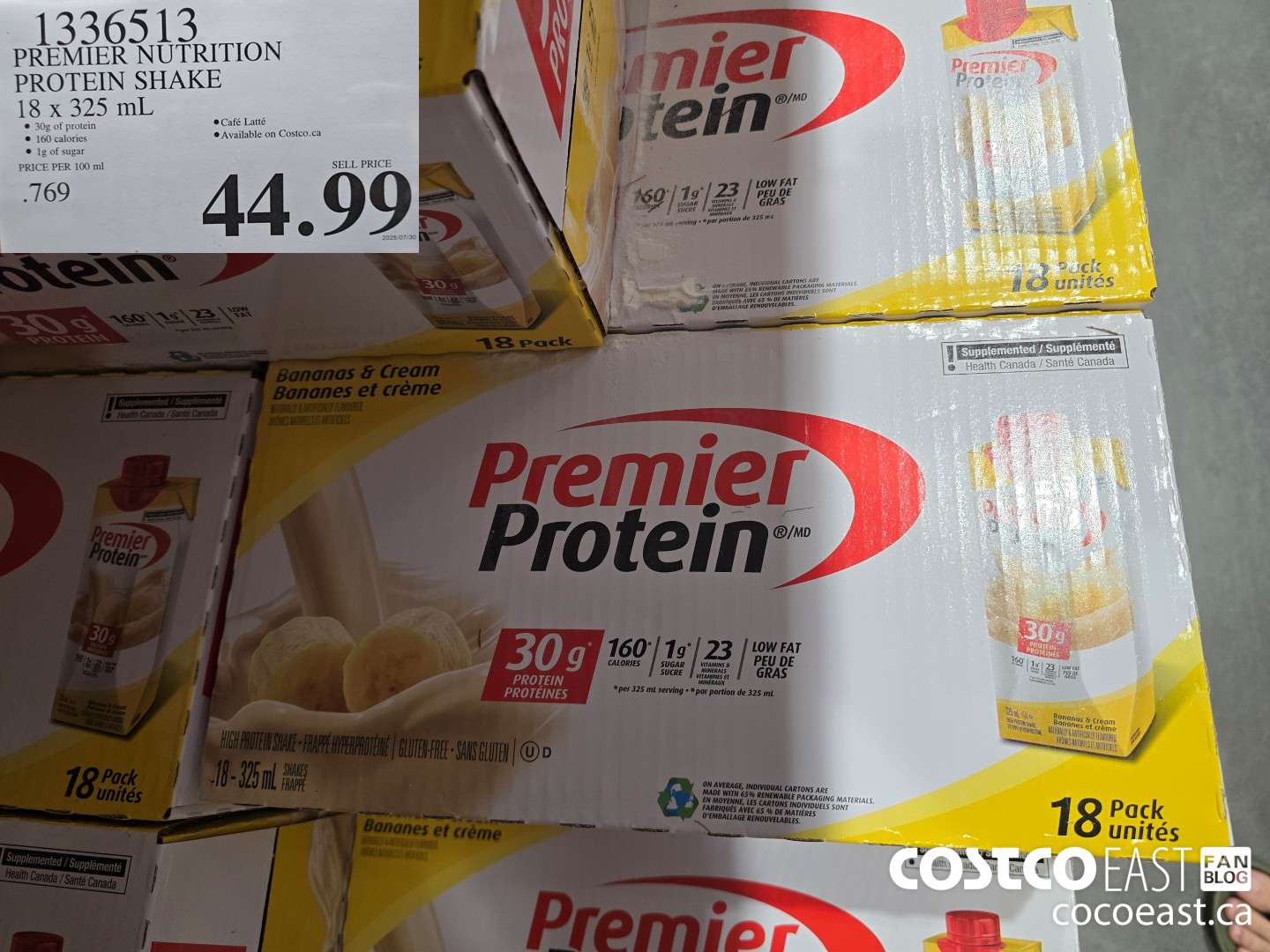 1336513 PREMIER NUTRITION PROTEIN SHAKE 18 x 325 mL $44.99