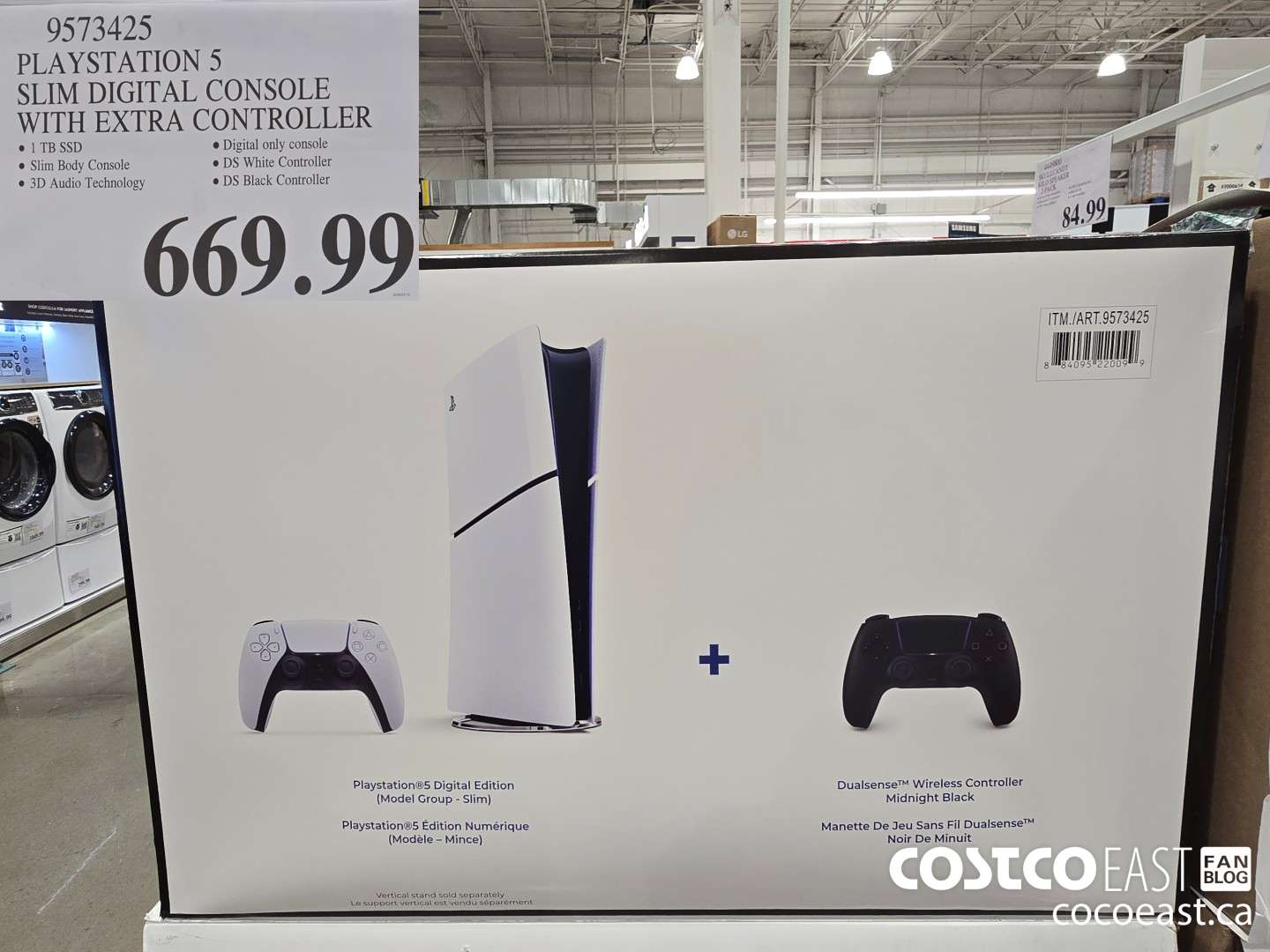 9573425 PS5 SLIM DIGITAL CONSOLE WITH EXTRA CONTROLLER $669.99
