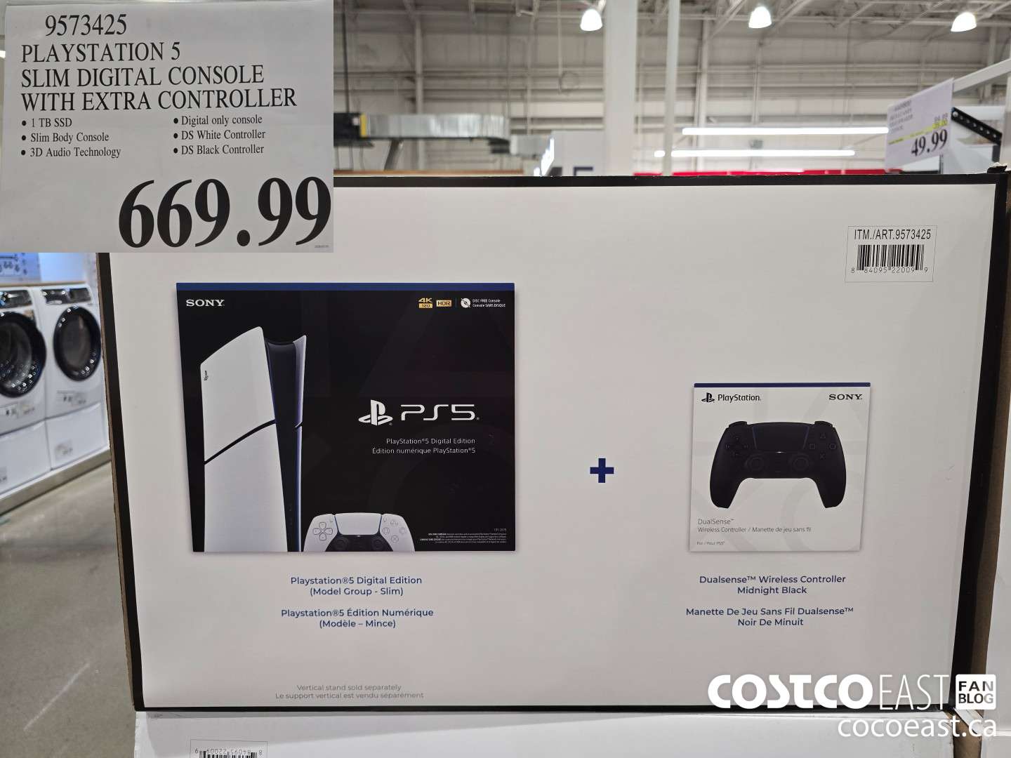 9573425 PS5 SLIM DIGITAL CONSOLE WITH EXTRA CONTROLLER $669.99