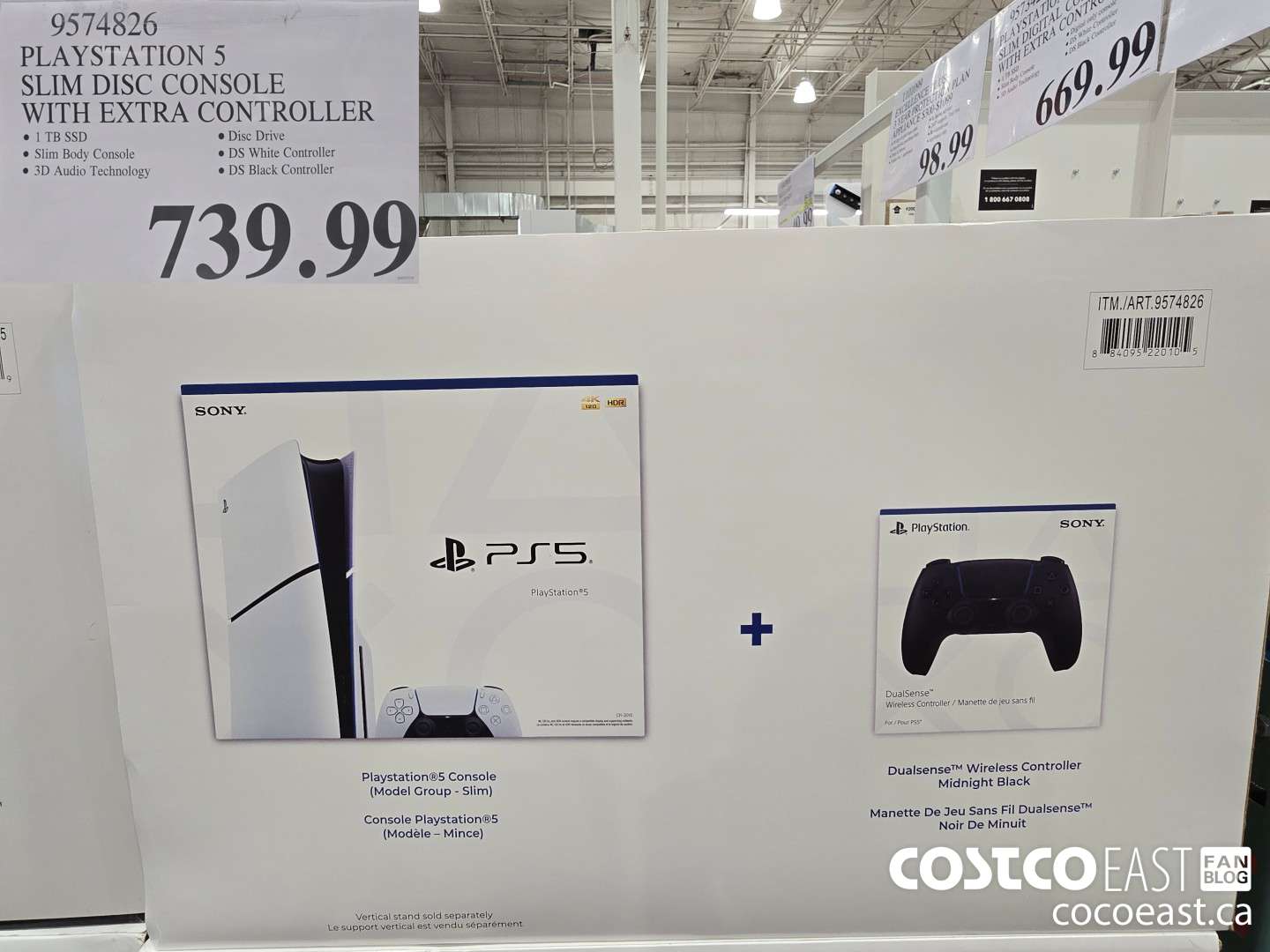 9574826 PS5 SLIM DISC CONSOLE WITH EXTRA CONTROLLER $739.99