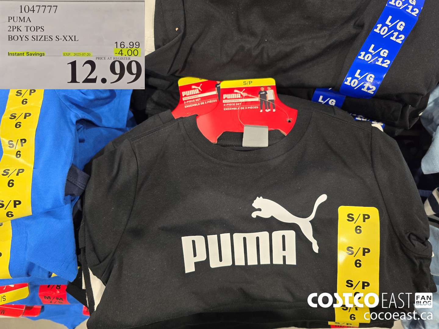 1047777 PUMA 2PK TOPS BOYS SIZES S-XXL ($4.00 INSTANT SAVINGS EXPIRES ON 2025-07-20) $12.99