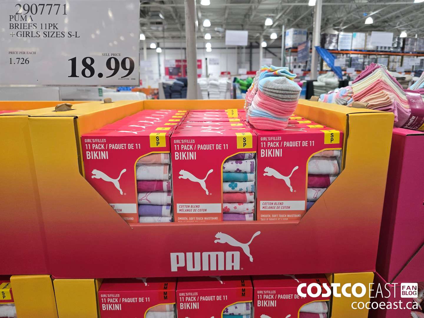 2907771 PUMA BRIEFS 11PK + GIRLS SIZES S-L $18.99