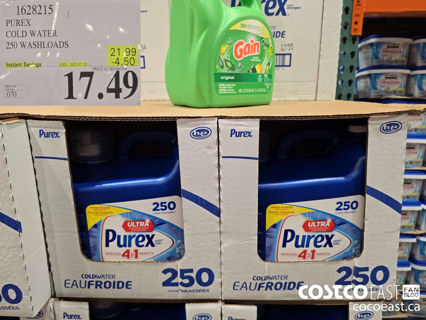 1628215 PUREX COLD WATER 250 washloads ($4.50 INSTANT SAVINGS EXPIRES ON 2025-07-20) $17.49