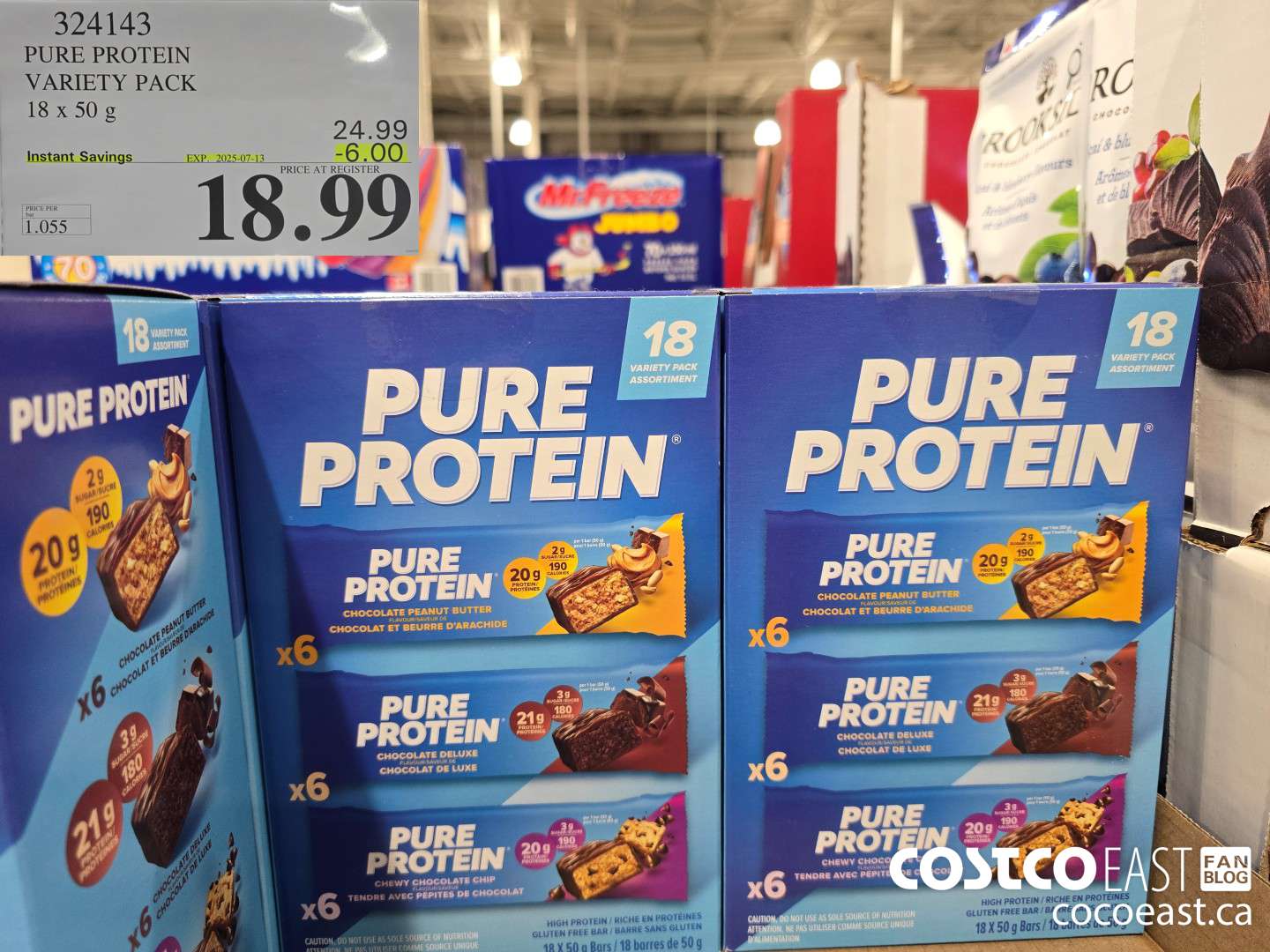 324143 PURE PROTEIN VARIETY PACK 18 x 50G ($6.00 INSTANT SAVINGS EXPIRES ON 2025-07-13) $18.99