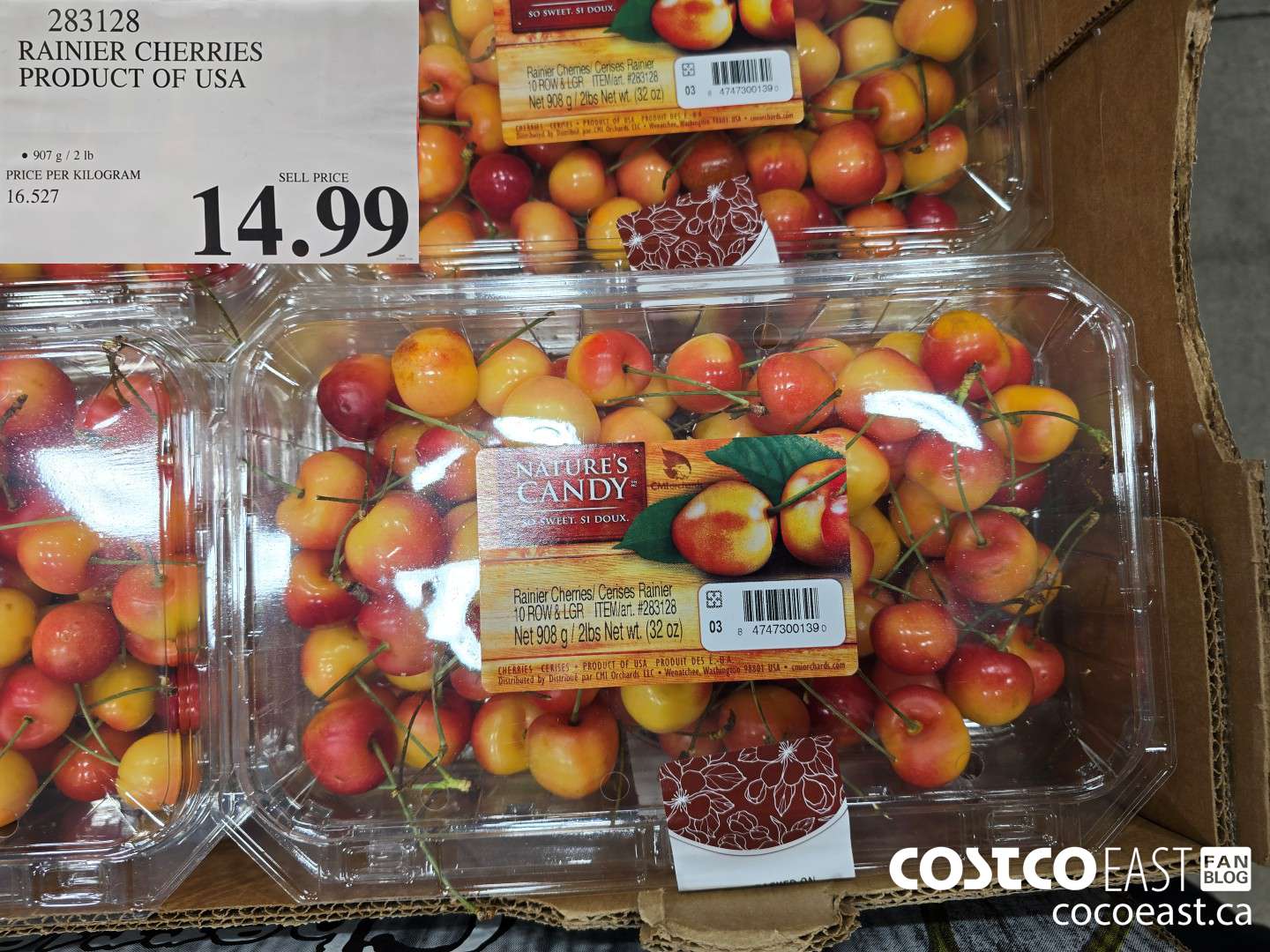 283128 RAINIER CHERRIES PRODUCT OF USA $14.99