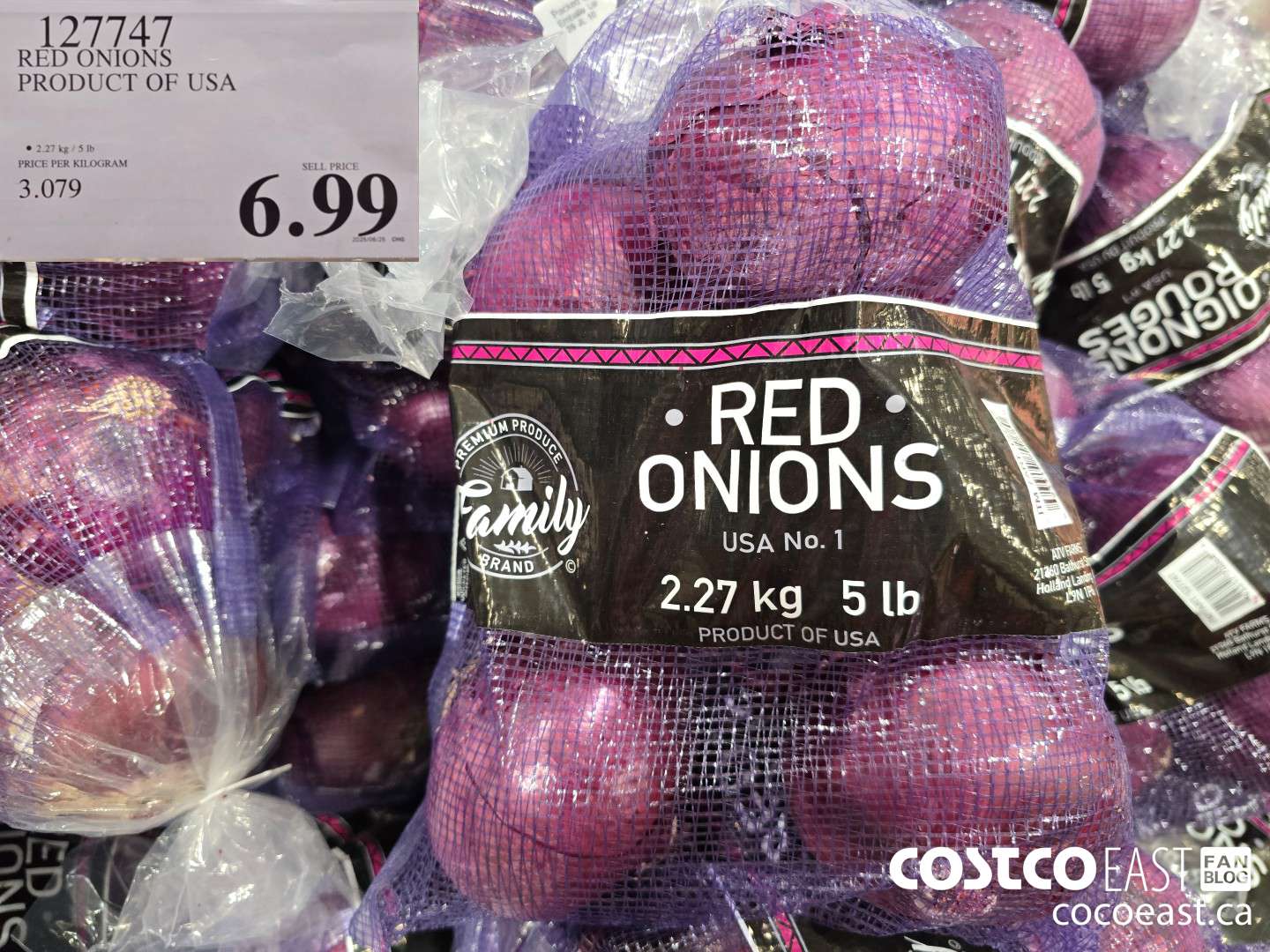 127747 RED ONIONS PRODUCT OF USA $6.99