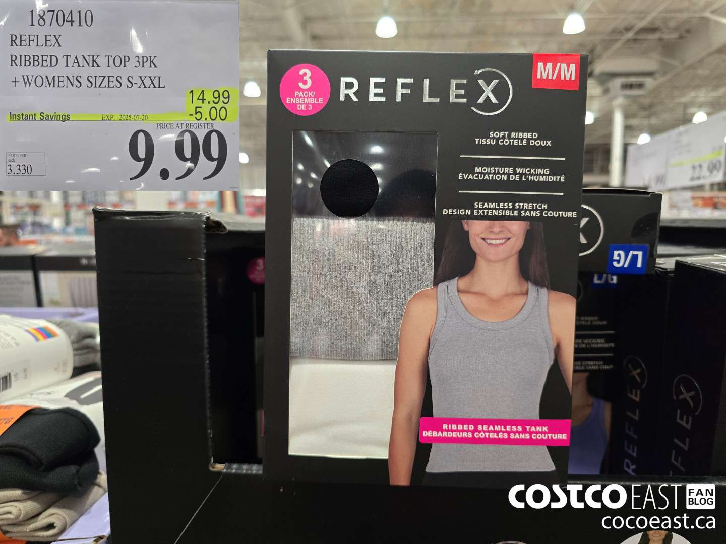 1870410 REFLEX RIBBED TANK TOP 3PK +LADIES SIZES S-XXL ($5.00 INSTANT SAVINGS EXPIRES ON 2025-07-20) $9.99