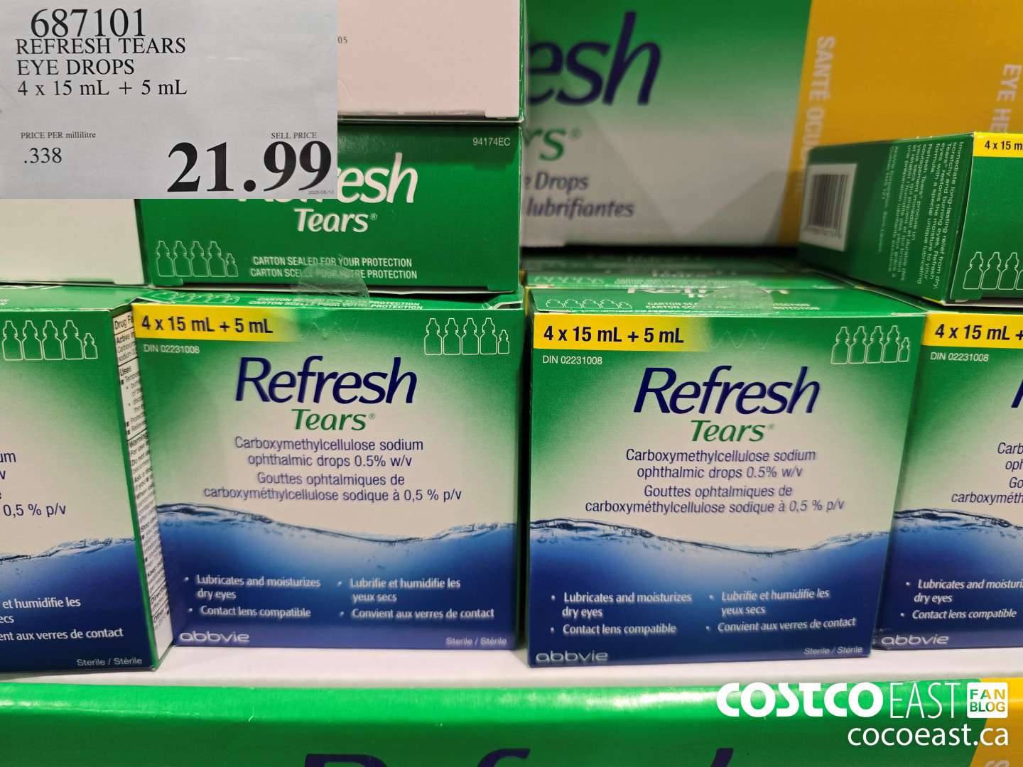 687101 REFRESH TEARS EYE DROPS 4X15ml + 5ml $21.99