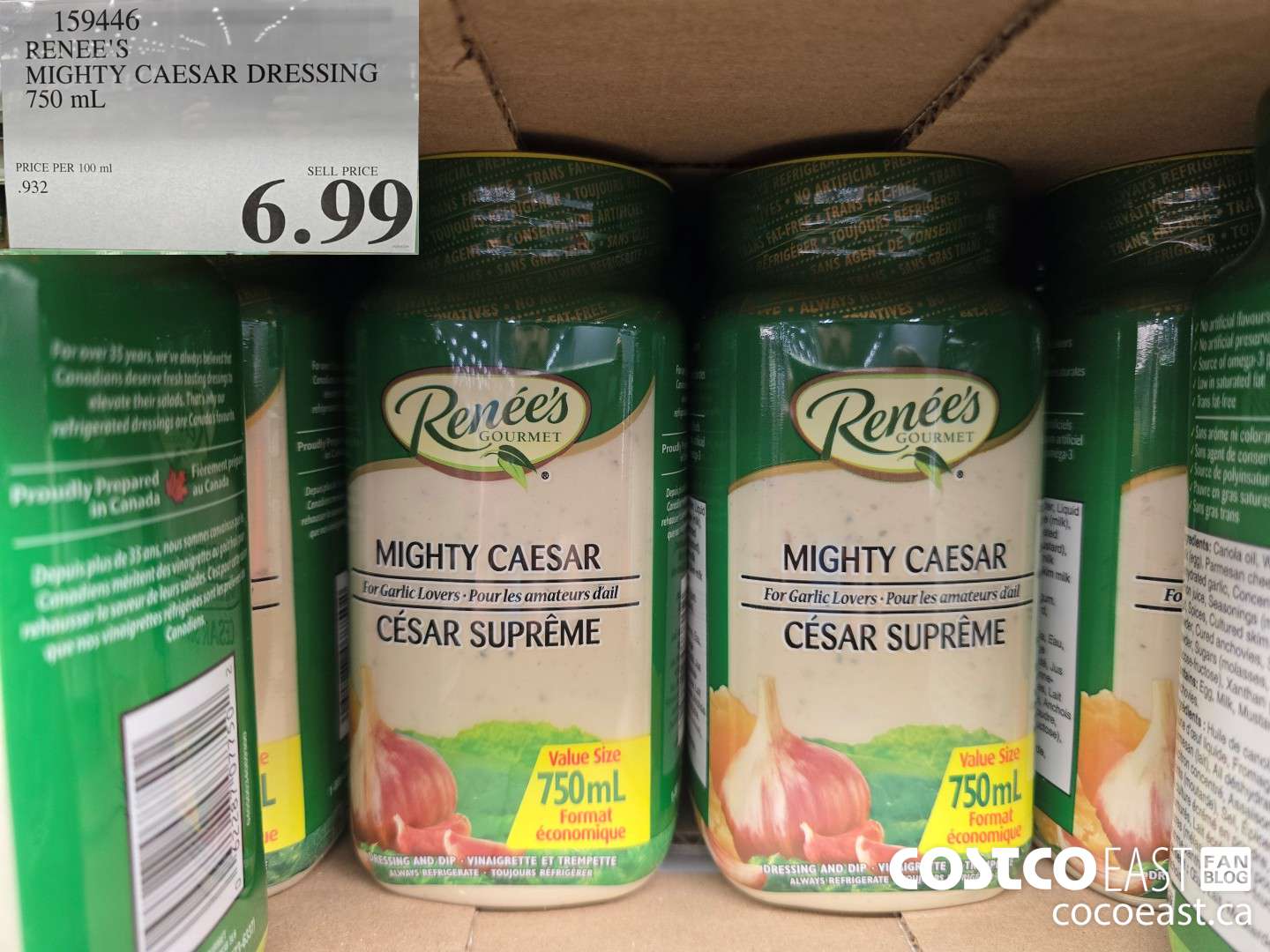 159446 RENEE'S MIGHTY CAESAR DRESSING 750 ML $6.99