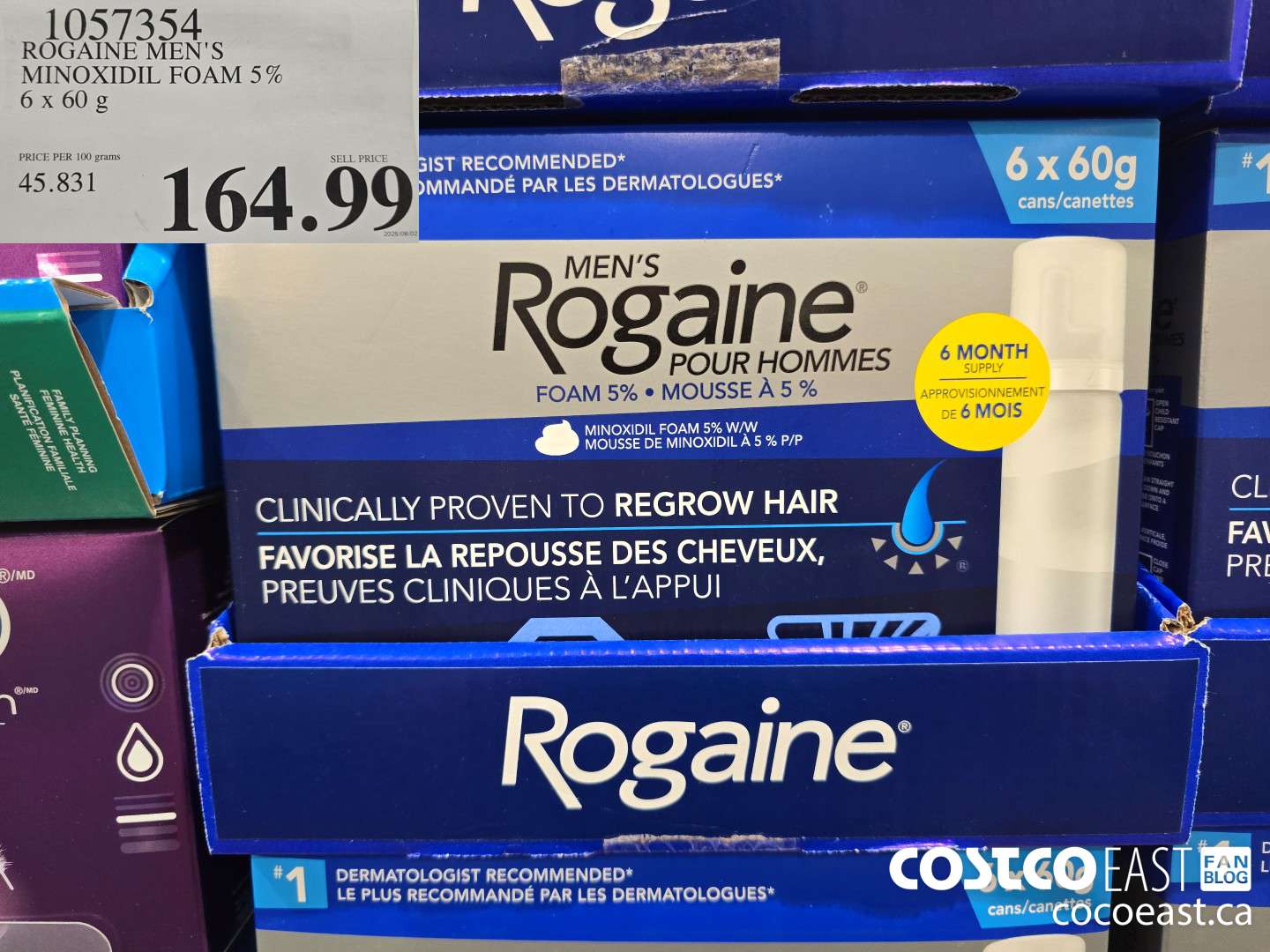 1057354 ROGAINE MEN'S MINOXIDIL FOAM 5% 6 x 60G $164.99