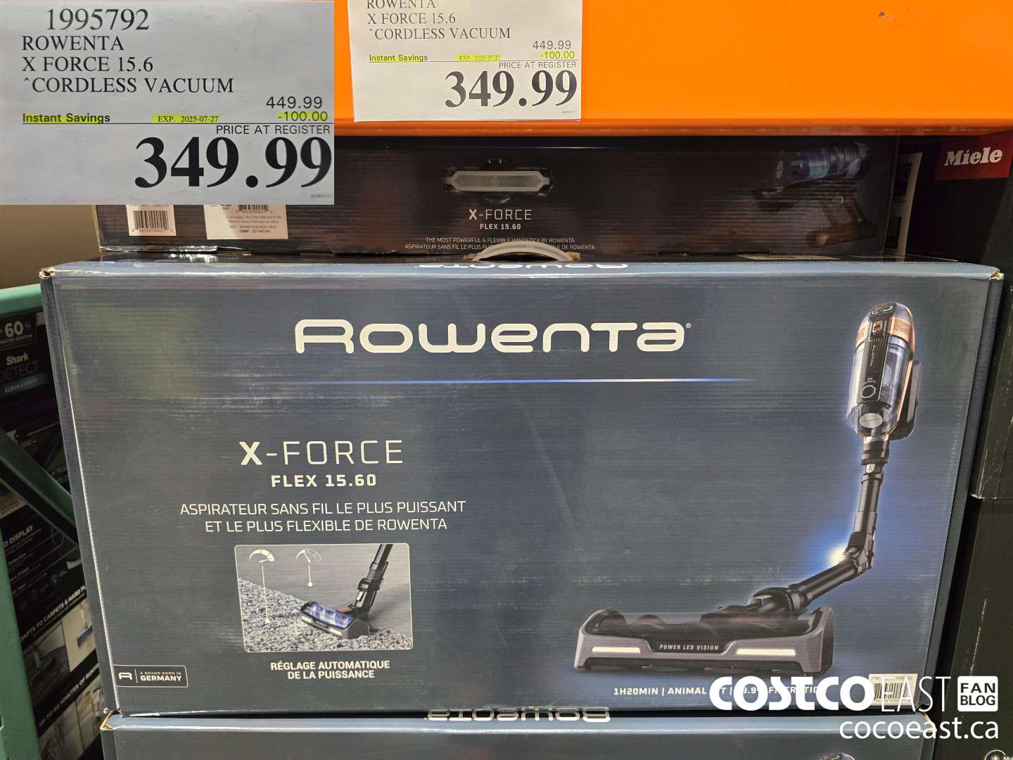 1995792 ROWENTA X FORCE 15.6 CORDLESS VACUUM ($100.00 INSTANT SAVINGS EXPIRES ON 2025-07-27) $349.99