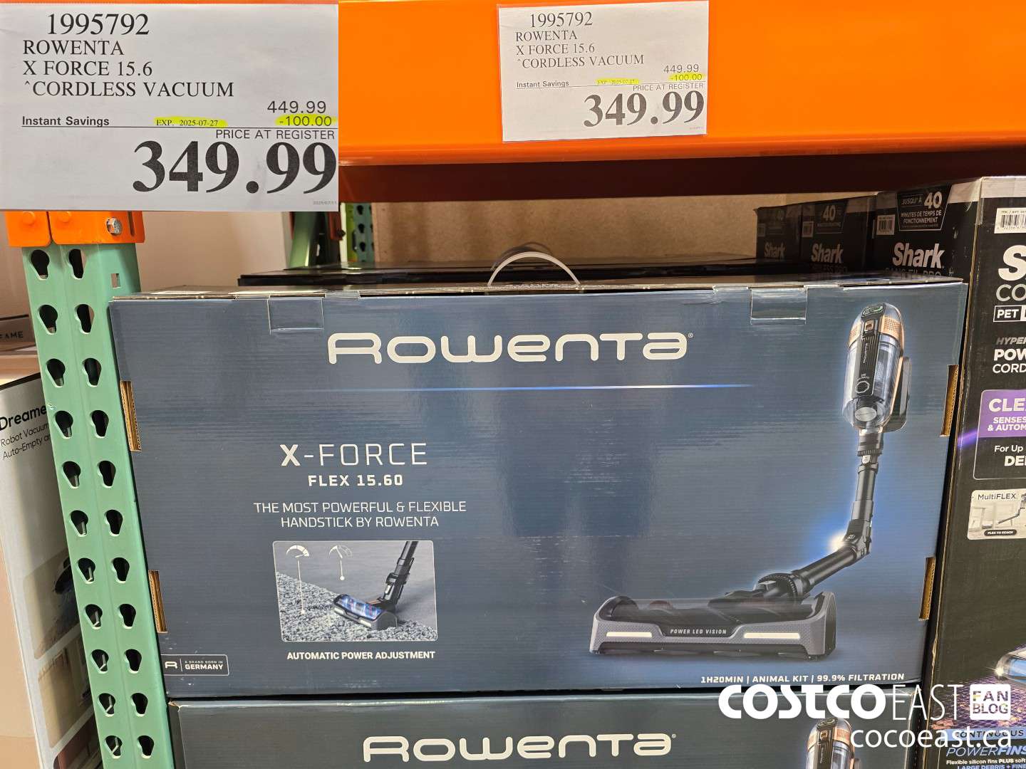 1995792 ROWENTA X FORCE 15.6 CORDLESS VACUUM ($100.00 INSTANT SAVINGS EXPIRES ON 2025-07-27) $349.99
