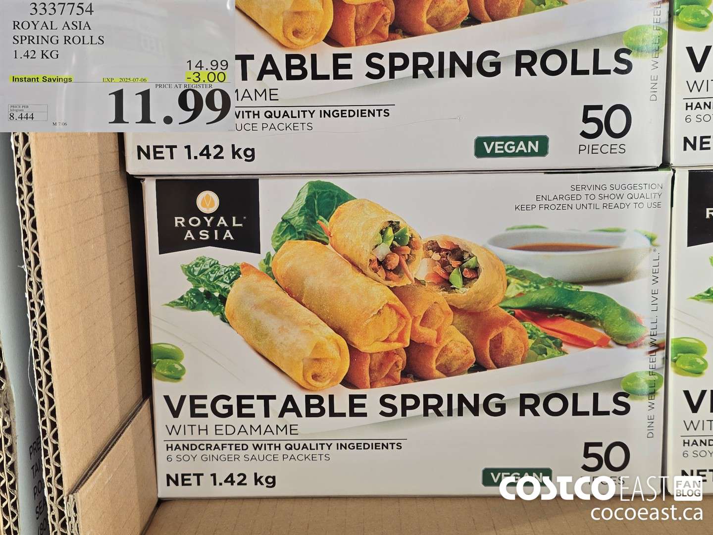 3337754 ROYAL ASIA SPRING ROLLS 1.42 KG ($3.00 INSTANT SAVINGS EXPIRES ON 2025-07-06) $11.99